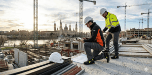 Ropa de trabajo para construcción en Zaragoza de ESYOS PROTECCIÓN con calzado Diadora Utility y ropa de trabajo Helly Hansen.